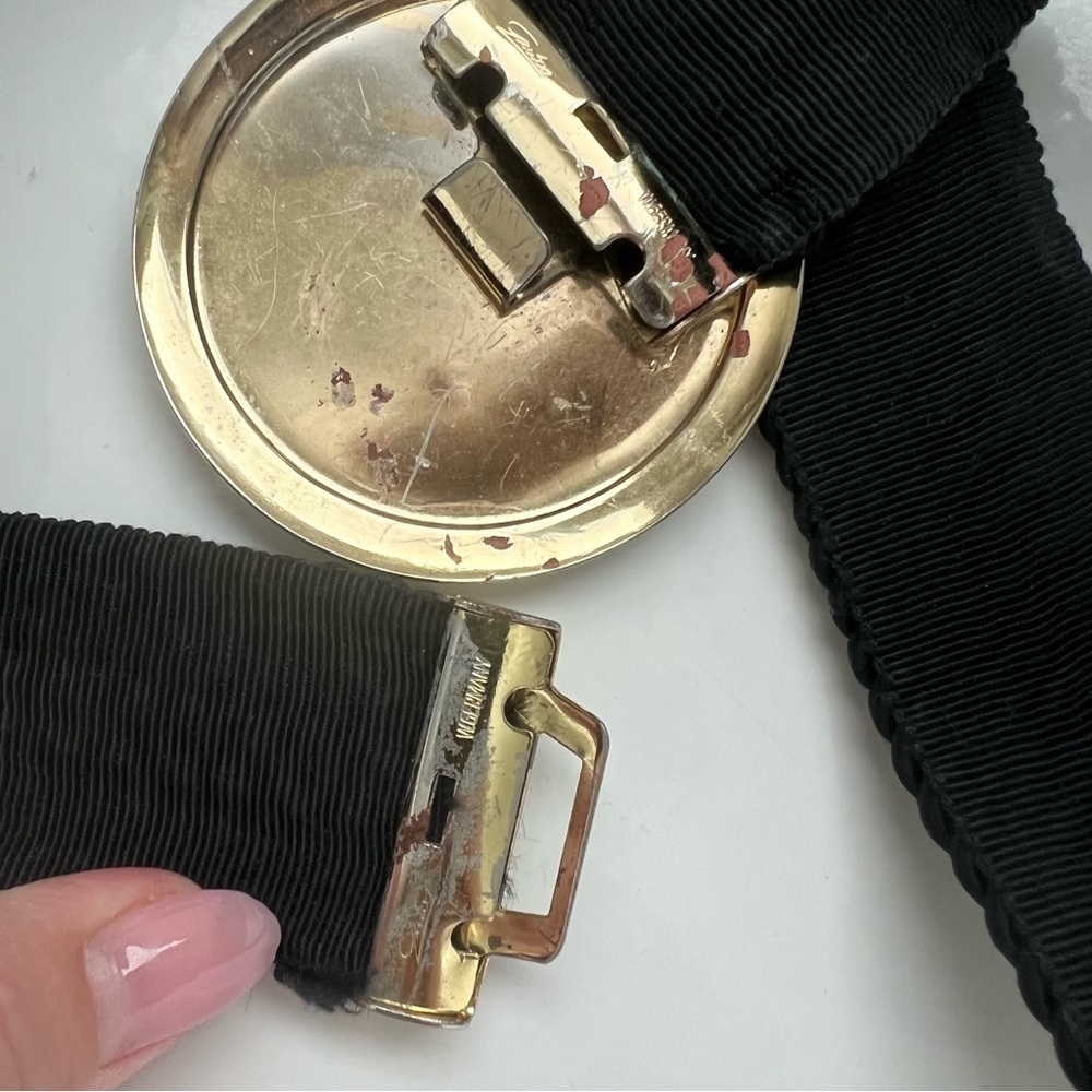 Gutos W Germany 1980s Vintage Art Nouveau waist belt, metal buckle,rope detail - Picture 6 of 11
